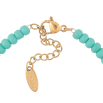 Браслет Xuping ТТМ Stainless Steel колір 14К «Бірюзові та перлинні намистини» з доп.ланцюгом 17-20.5см х 4мм фото №2