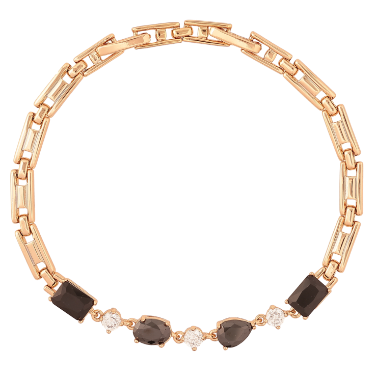 Браслет Xuping Позолота 18K «Вставка чорно-білі кристали» розмір з доп.замком 17,19см х 4мм фото №15