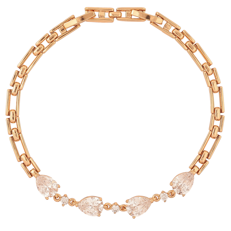 Браслет Xuping Позолота 18K «Вставка з кристалами» розмір з доп.замком 17.5,19.5см х 4мм фото №1