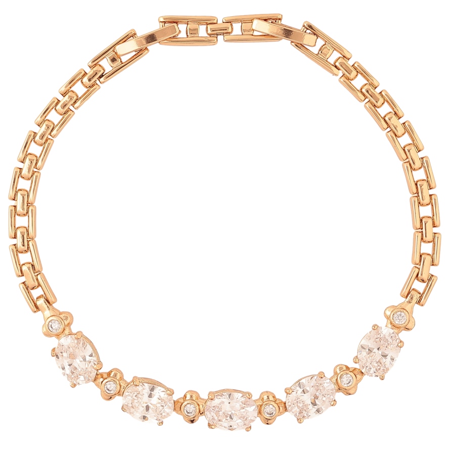 Браслет Xuping Позолота 18K «Вставка з кристалів» розмір з доп.замком 17,19.5см х 4мм фото №1