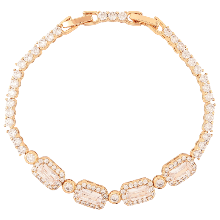 Браслет Xuping Позолота 18K «Інкрустація кристалами» розмір з доп.замком 17.5,19.5см х 3мм фото №10