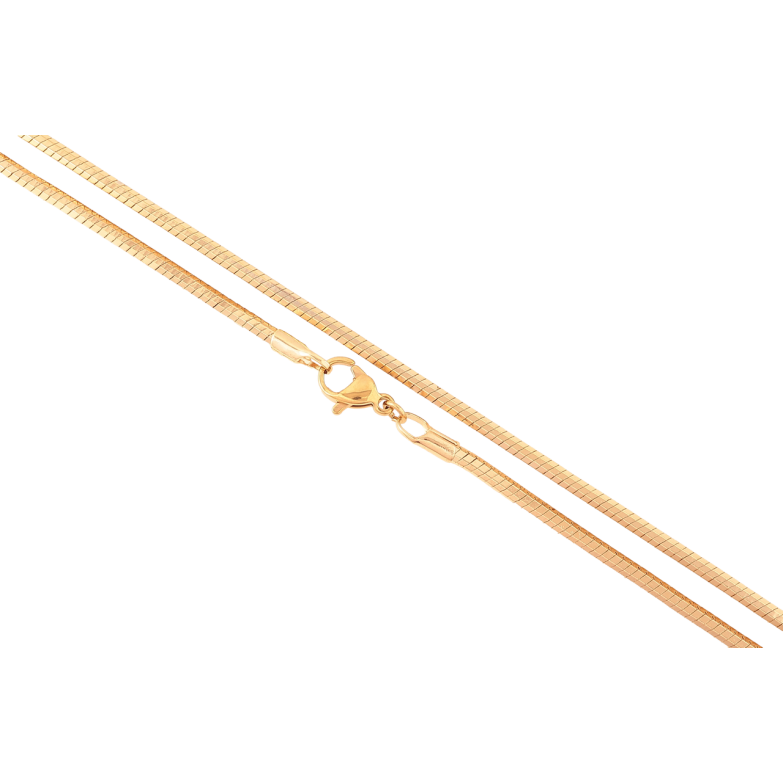 Ланцюжок Xuping Позолота 18K «Плетіння Ювелірний шнур гранований» довжина 45см х 2мм фото №1