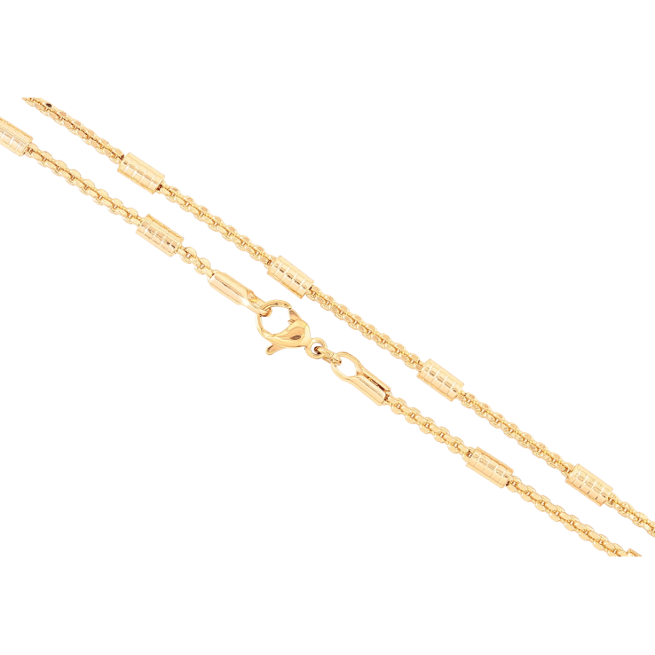 Ланцюжок Xuping Позолота 18K «Плетіння Фантазійне з циліндрами» довжина 44см х 2мм фото №3