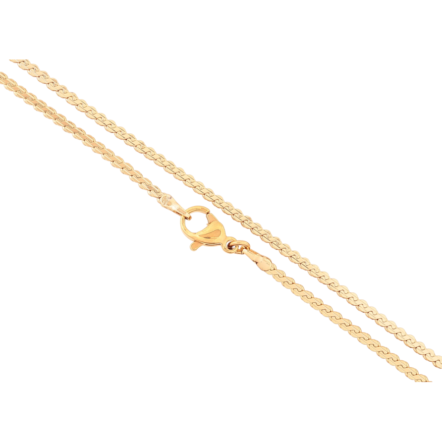 Цепочка Xuping Позолота 18K Плетение Серпантин длинна 45см х 1.5мм фото №1