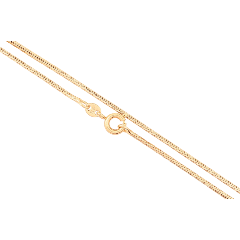 Ланцюжок Xuping Позолота 18K «Плетіння Ювелірний шнур 4-х гранний» довжина 45см х 1мм фото №1