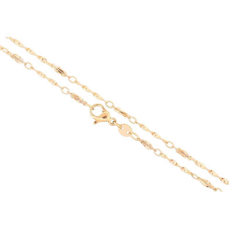 Цепочка Xuping Позолота 18K Плетение Фантазийное длинна 46см х 2мм фото №1