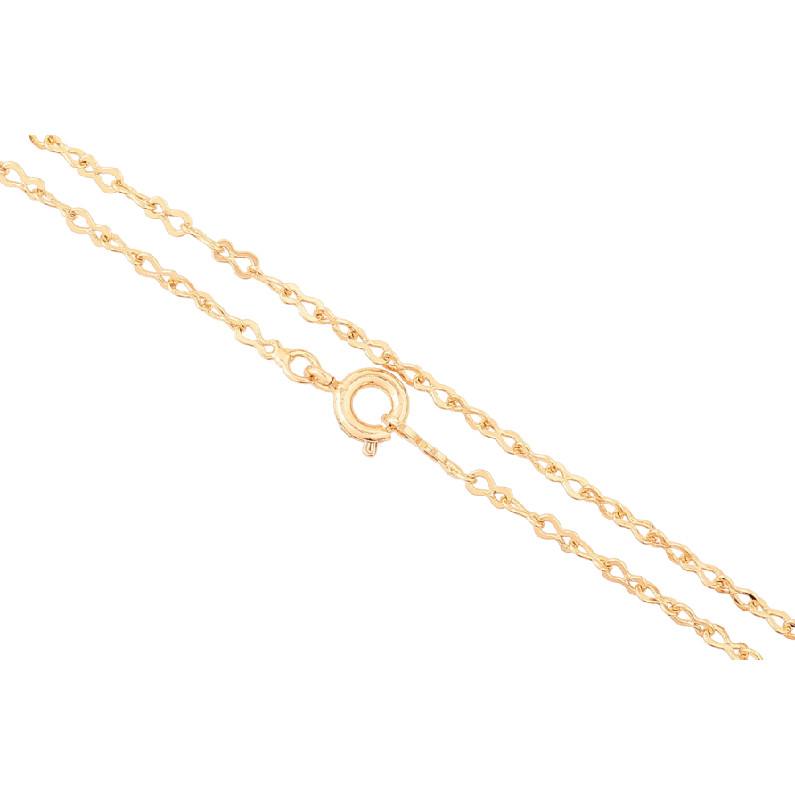 Ланцюжок Xuping Позолота 18K «Плетіння Вісімка» довжина 46см х 2мм фото №1