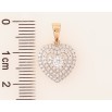Кулон Xuping Позолота 18K + Родий Сердце с инкрустацией цирконием для цепочки до 5мм фото №2