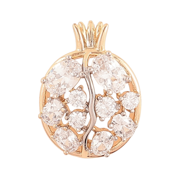 Кулон Xuping Позолота 18K + Родий Гранат с инкрустацией кристаллами для цепочки до 2мм фото №24