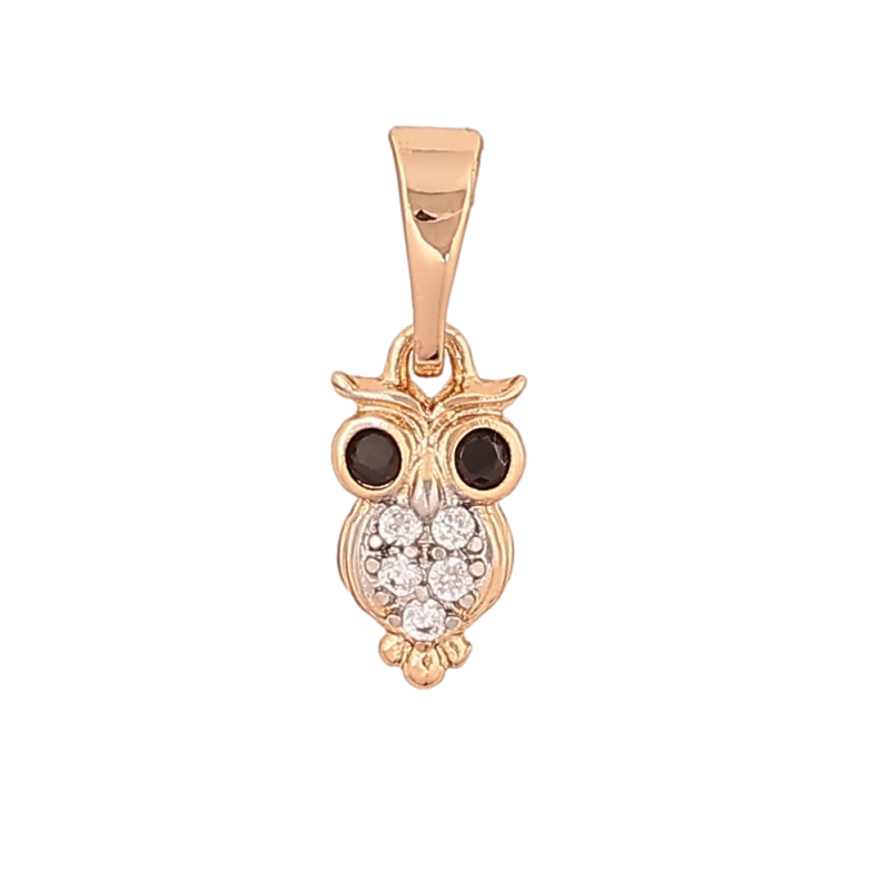 Кулон Xuping Позолота 18K + Родій «Сова» для ланцюжка до 5мм фото №1