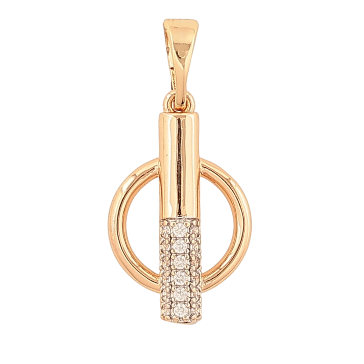 Кулон Xuping Позолота 18K + Родий Декоративный узор с кристаллами для цепочки до 5мм фото №4