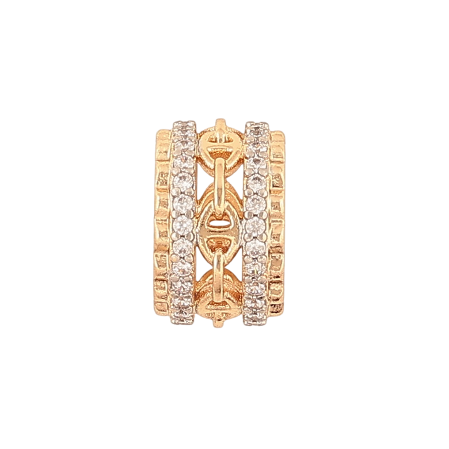 Кулон Xuping Позолота 18K + Родий Бусина-шарм с кристаллами для цепочки до 7мм фото №1