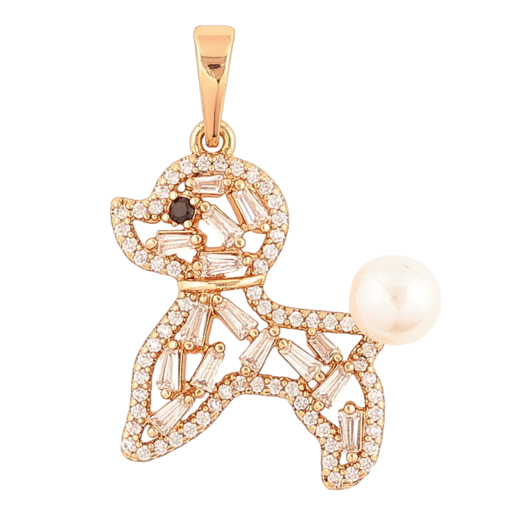 Кулон Xuping Позолота 18K «Пудель» для ланцюжка до 6мм фото №3