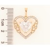 Кулон Xuping Позолота 18K «Кришталеве серце» для ланцюжка до 5мм фото №2