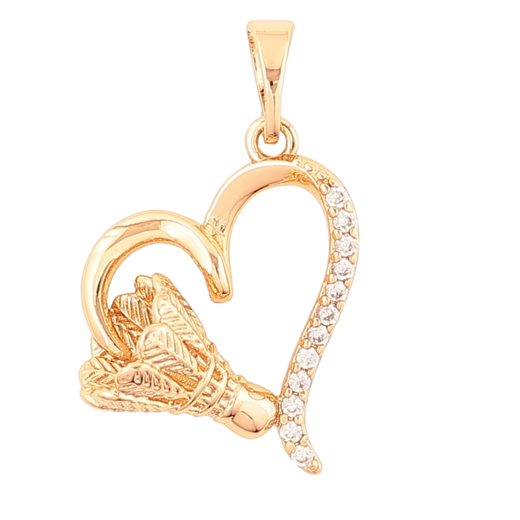 Кулон Xuping Позолота 18K «Сердечко з воланчиком» для ланцюжка до 5мм фото №22