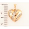Кулон Xuping Позолота 18K «Сердечко з кристалами» для ланцюжка до 7мм фото №2