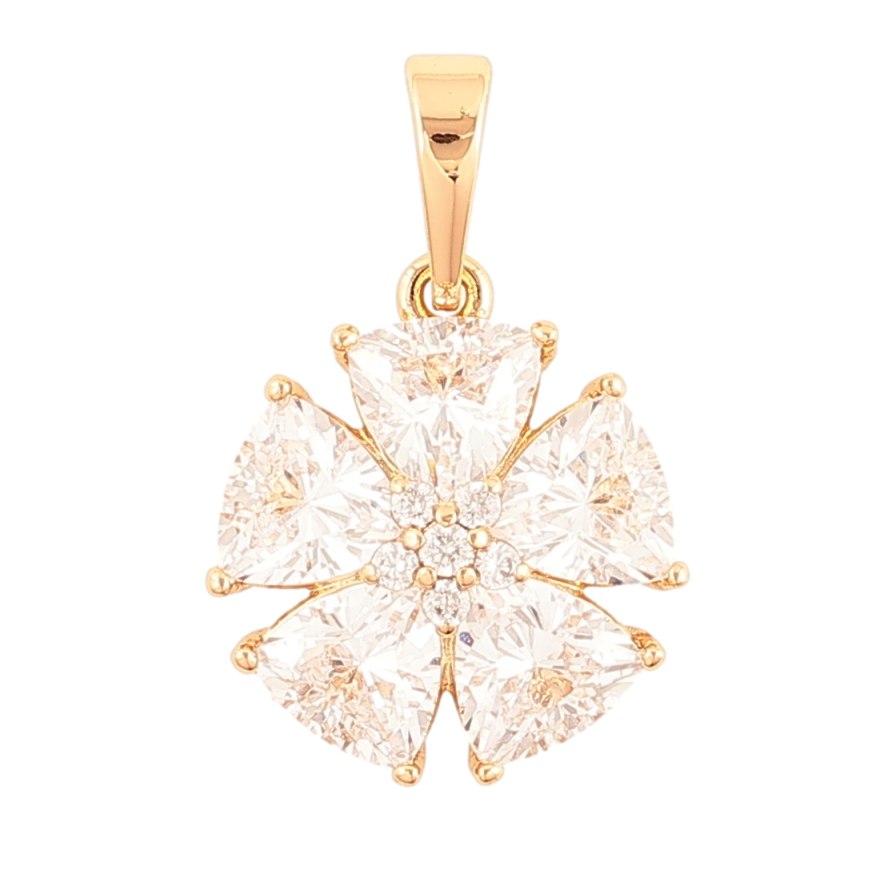 Кулон Xuping Позолота 18K «Кришталева квітка» для ланцюжка до 6мм фото №1