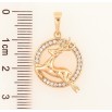 Кулон Xuping Позолота 18K «Олень у колечку» для ланцюжка до 6мм фото №2