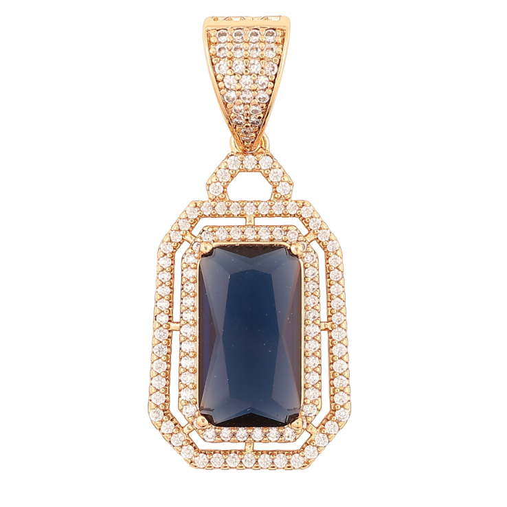 Кулон Xuping Позолота 18K «Інкрустація кристалами з синім кристалом» для ланцюжка до 9мм фото №23