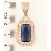 Кулон Xuping Позолота 18K «Інкрустація кристалами з синім кристалом» для ланцюжка до 9мм фото №2