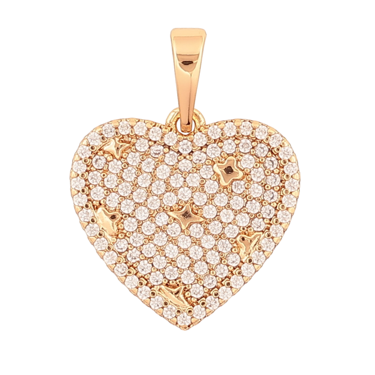 Кулон Xuping Позолота 18K «Серце з інкрустацією кристалами» для ланцюжка до 6мм фото №18