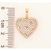 Кулон Xuping Позолота 18K «Серце з інкрустацією кристалами» для ланцюжка до 6мм фото №2