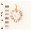 Кулон Xuping Позолота 18K «Кристальне серце» для ланцюжка до 5мм фото №2