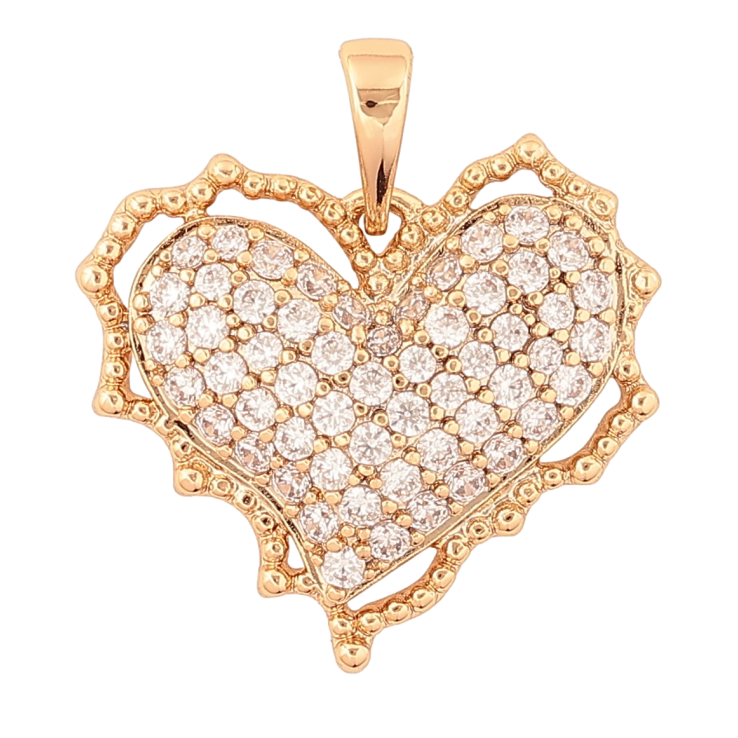 Кулон Xuping Позолота 18K «Серце з інкрустацією кристалами» для ланцюжка до 6мм фото №19