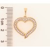 Кулон Xuping Позолота 18K «Сердечко з кристалами» для ланцюжка до 6мм фото №2