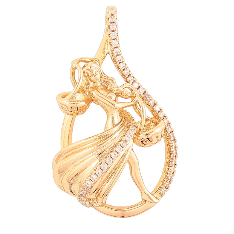 Кулон Xuping Позолота 18 К Знак Зодіаку Терези для ланцюжка до 5мм фото №2 Кулон Xuping Позолота 18 К Знак Зодіаку Терези для ланцюжка до 5мм фото №2