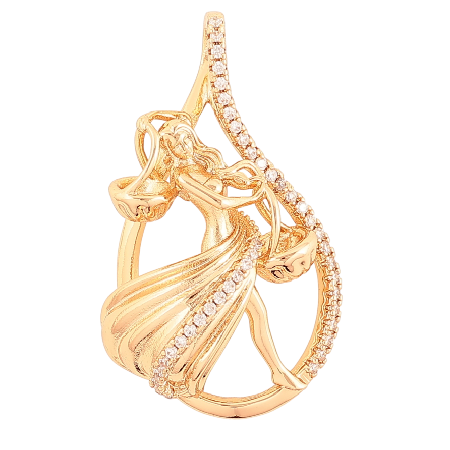 Кулон Xuping Позолота 18 К Знак Зодіаку Терези для ланцюжка до 5мм фото №1 Кулон Xuping Позолота 18 К Знак Зодіаку Терези для ланцюжка до 5мм фото №1