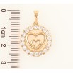 Кулон Xuping Позолота 18K «Сердечка в колечку кристалів» для ланцюжка до 6мм фото №2