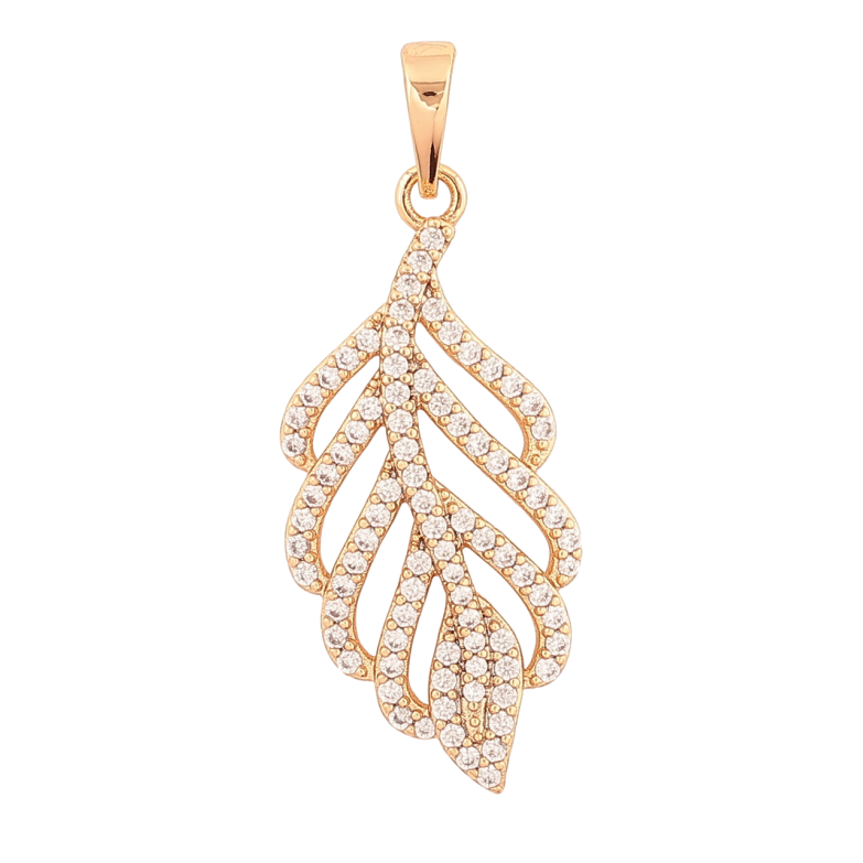 Кулон Xuping Позолота 18K Перо с кристаллами для цепочки до 6мм фото №23