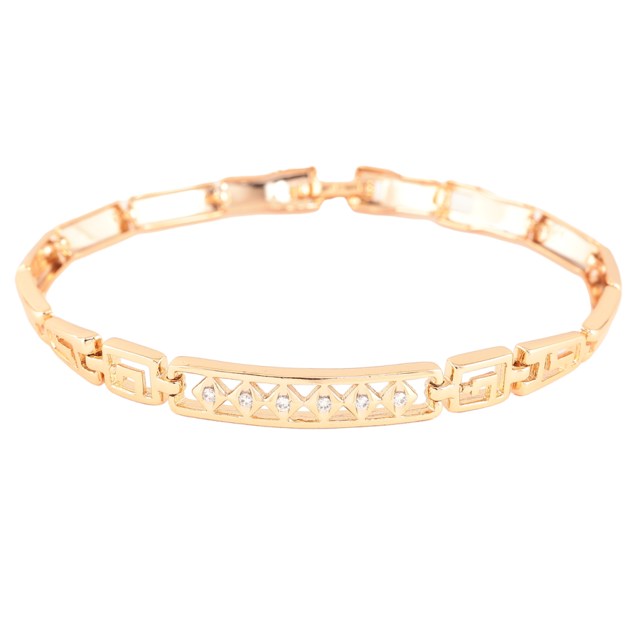 Браслет Xuping Позолота 18K «Візерунок з кристалами» розмір 19см х 4-6мм фото №1