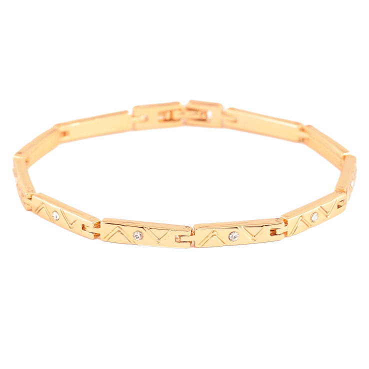 Браслет Xuping Позолота 18K «Візерунок з кристалами» розмір 19см х 4мм фото №14