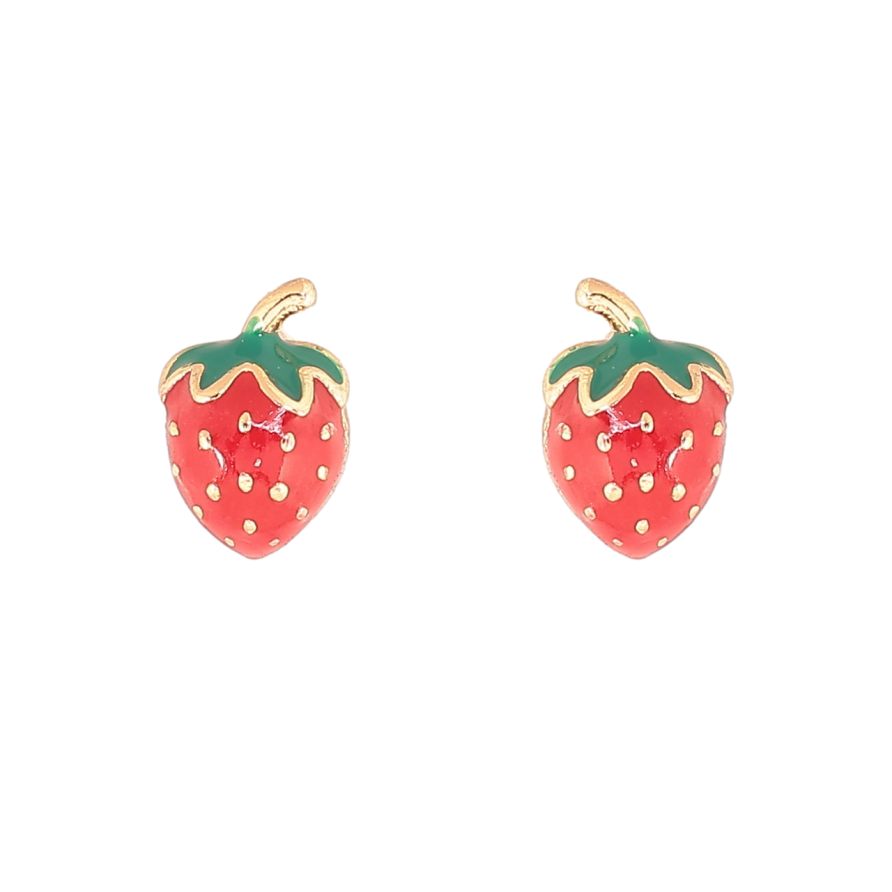 Серьги Xuping Позолота 18K пусеты Клубнички фото №1