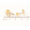 Серьги Xuping Позолота 18K пусеты Крестики с цветочками фото №2