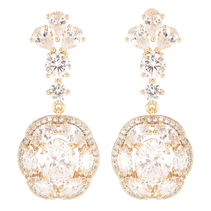 Серьги Xuping Позолота 18K пусеты Кристальные подвески фото №24 Серьги Xuping Позолота 18K пусеты Кристальные подвески фото №24