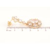 Серьги Xuping Позолота 18K пусеты Кристальные подвески фото №2