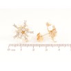 Серьги Xuping Позолота 18K пусеты Кристально-жемчужные снежинки фото №2
