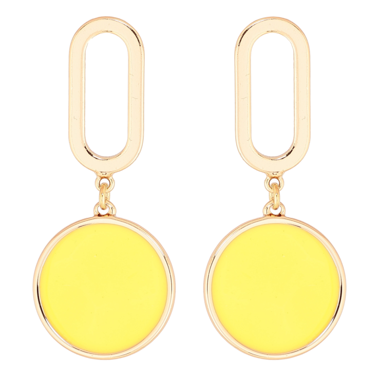 Серьги Xuping Позолота 18K пусеты Подвески с желтой эмалью фото №13