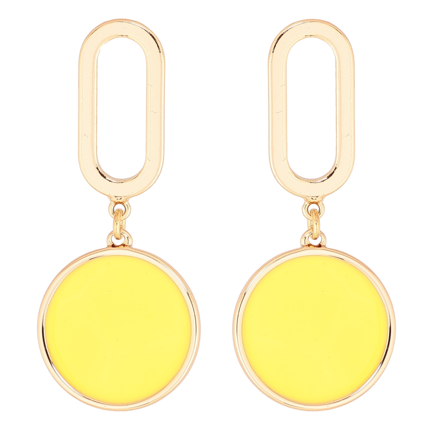 Серьги Xuping Позолота 18K пусеты Подвески с желтой эмалью фото №1