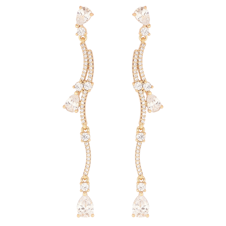 Серьги Xuping Позолота 18K пусеты Кристальные подвески фото №22 Серьги Xuping Позолота 18K пусеты Кристальные подвески фото №22