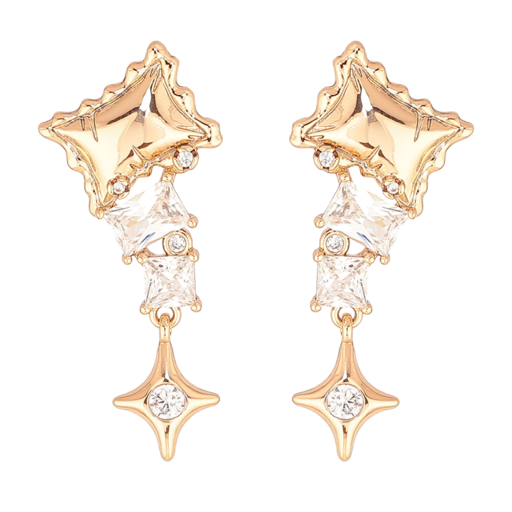 Сережки Xuping Позолота 18K пусети «Декоративні підвіски з кристалами» фото №19