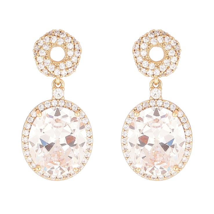 Сережки Xuping Позолота 18K пусети «Інкрустація кристалами» фото №11