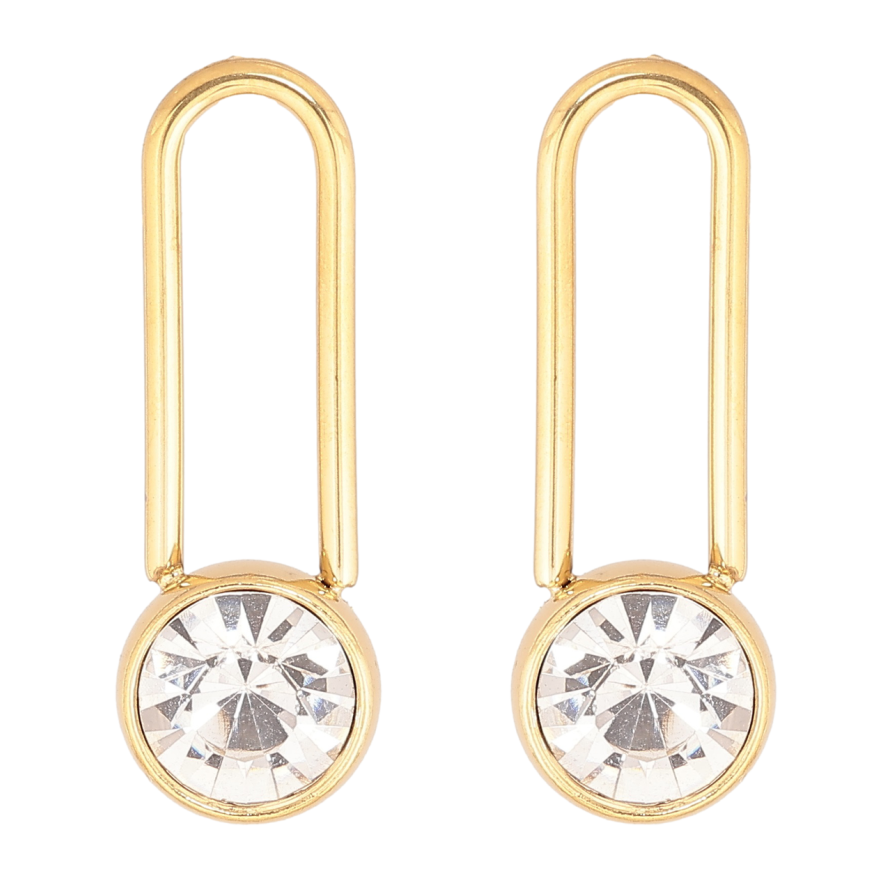 Сережки Xuping TTM Stainless Steel колір 14К пусети «Підвіски з кристалами» фото №1