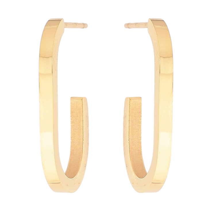 Сережки Xuping TTM Stainless Steel колір 14К пусети «Дуги» фото №10