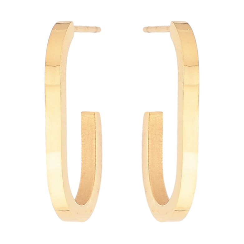 Сережки Xuping TTM Stainless Steel колір 14К пусети «Дуги» фото №1