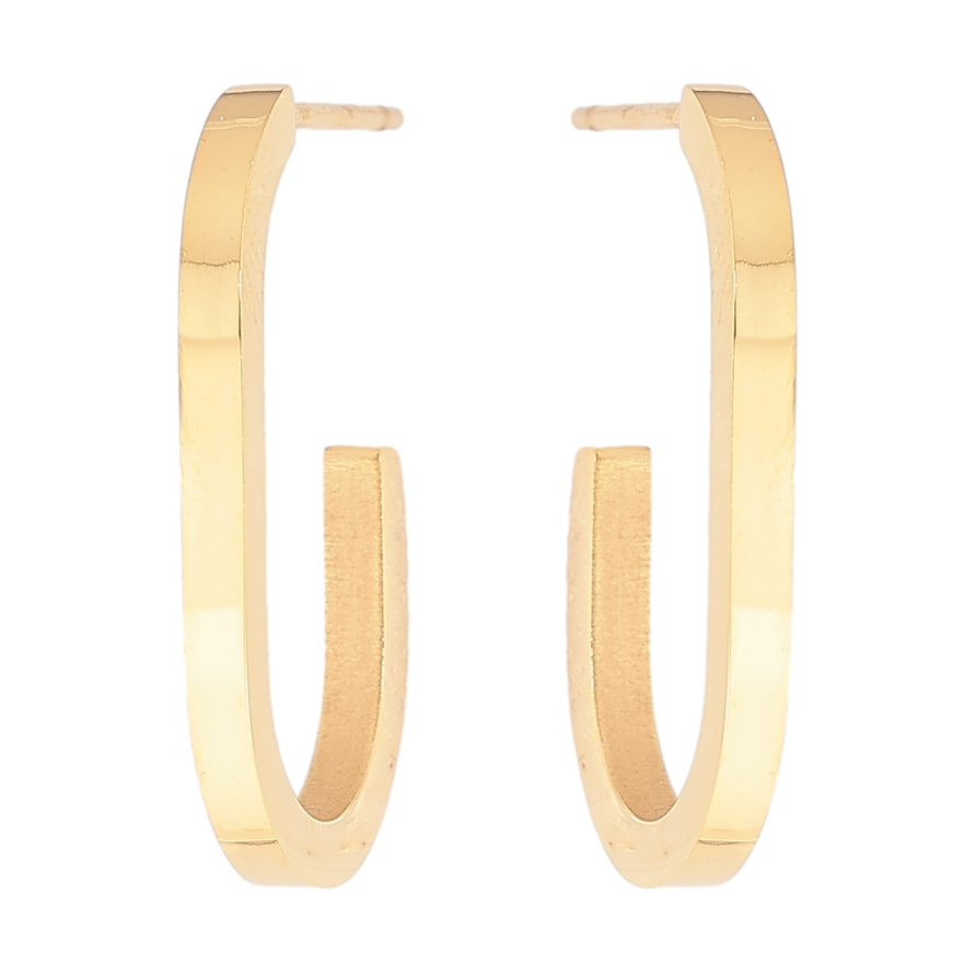 Сережки Xuping TTM Stainless Steel колір 14К пусети «Дуги» фото №1