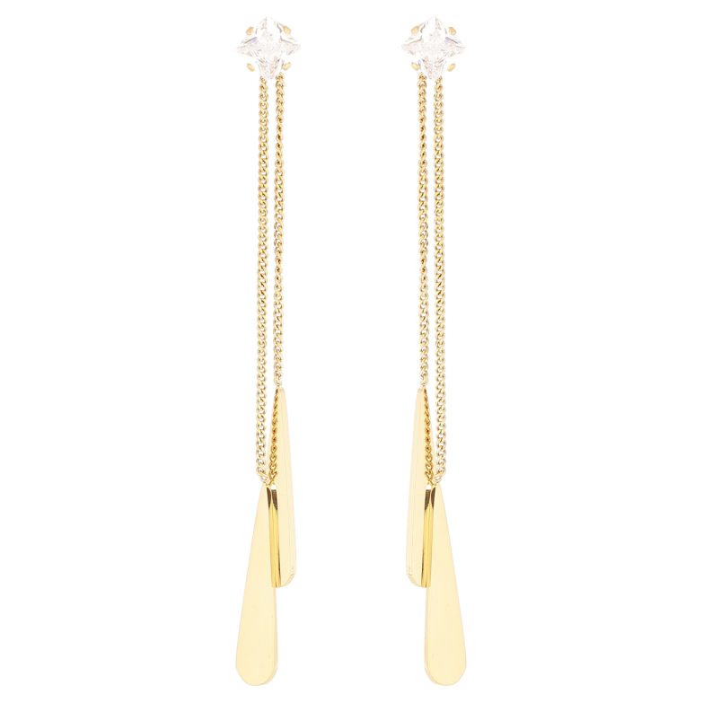 Сережки Xuping TTM Stainless Steel колір 14К пусети «Декоративні підвіски» фото №1